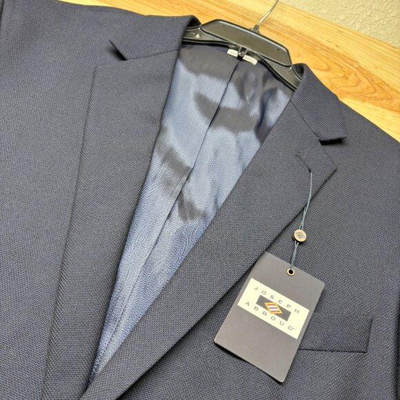 Joseph Abboud Blazer Size 46 XL Blue Navy Coat 2 Button Reda Wool SX Nch NEW - Picture 4 of 15